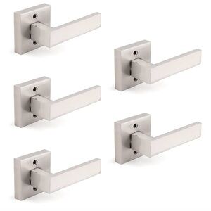 Gobrico Square No-Turning Single Side Door Handles for Closet French Door 4